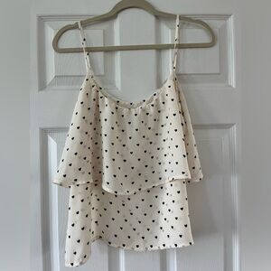 NEW without tags cami tank with heart design size 12